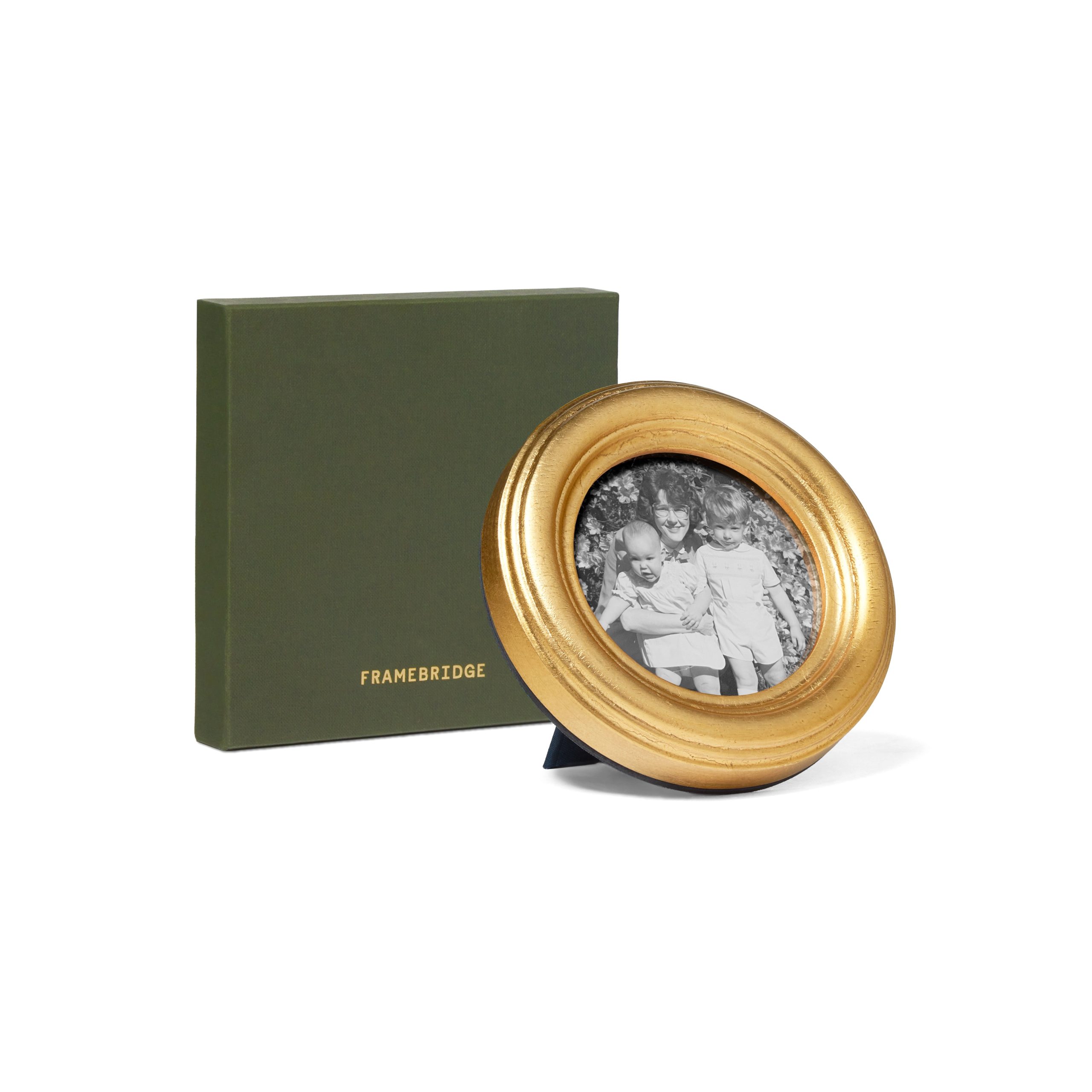 Antiqued Round Frame: 5.5x5.5 - Image 2